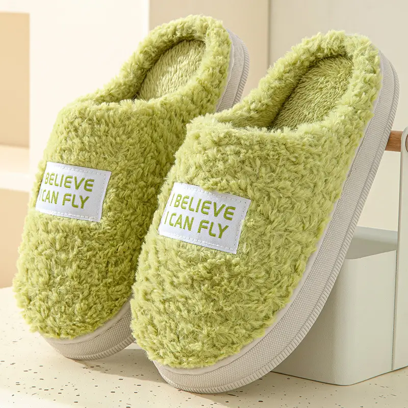 2024 Cotton Slippers for Women, Autumn and Winter Thick-Soled Couple Slippers, Men's Winter Indoor Home Maternity Shoes, Thickened and Warm