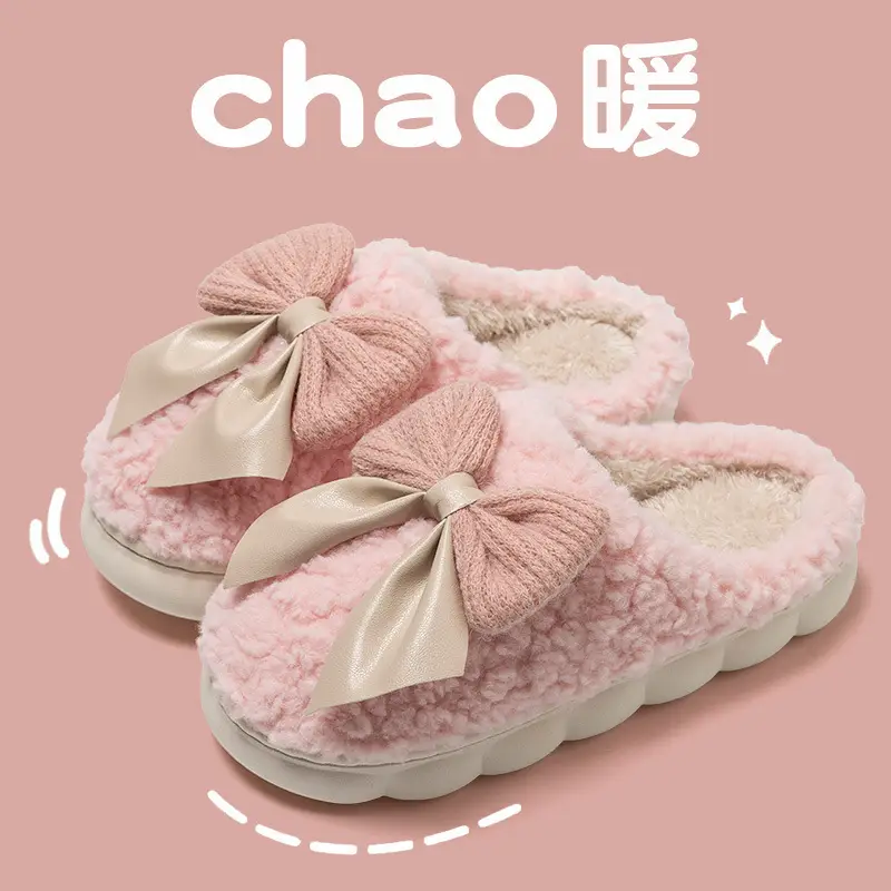 2024 Cotton Slippers for Women, Autumn and Winter Thick-Soled Couple Slippers, Men's Winter Indoor Home Maternity Shoes, Thickened and Warm