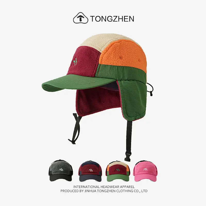 TongZhen Mountain Ski Flying Hat Women Men Warm Plush - Image 2
