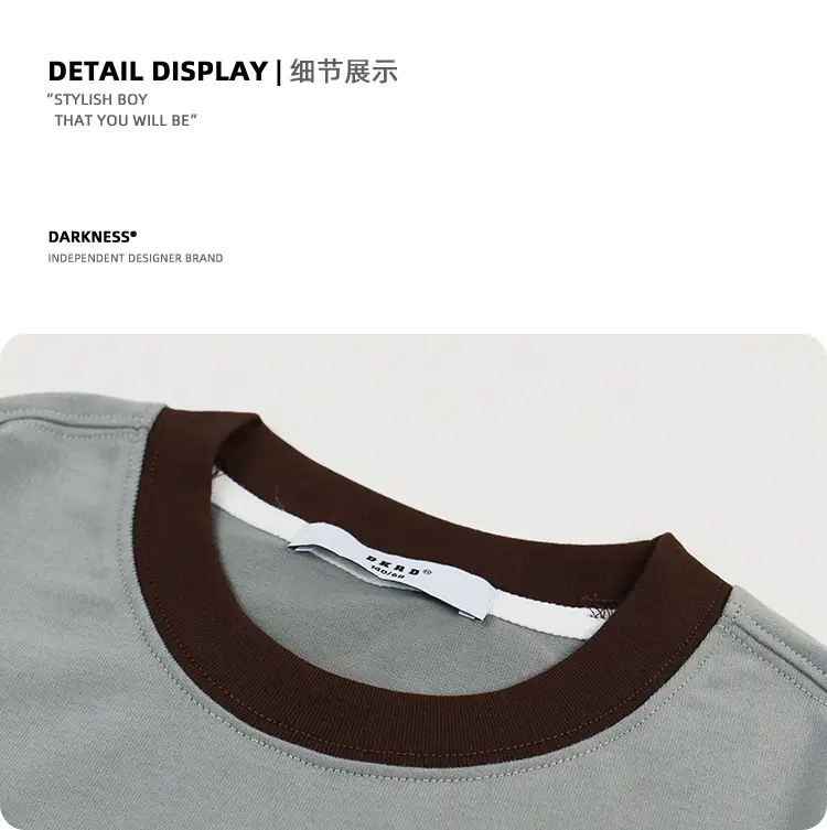Girls Long Sleeve T-Shirt Grey Green White Loose Fit — feature 19