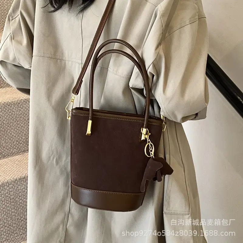 Retro Frosted Crossbody Bag Women Brown 2026 - Image 5
