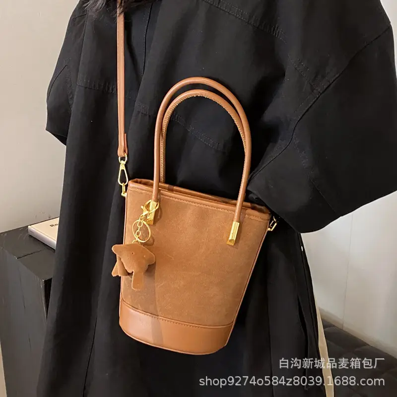 Retro Frosted Crossbody Bag Women Brown 2026 - Image 6