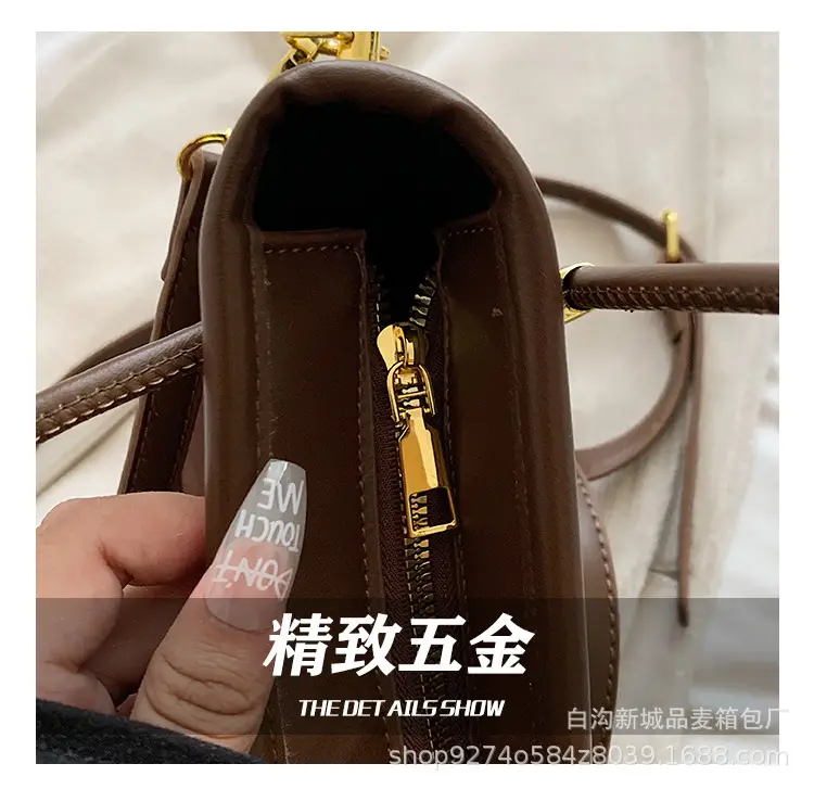 Retro Frosted Crossbody Bag Women Brown 2026 — feature 8