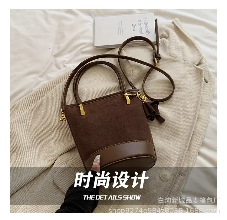 Retro Frosted Crossbody Bag Women Brown 2026 — feature 9