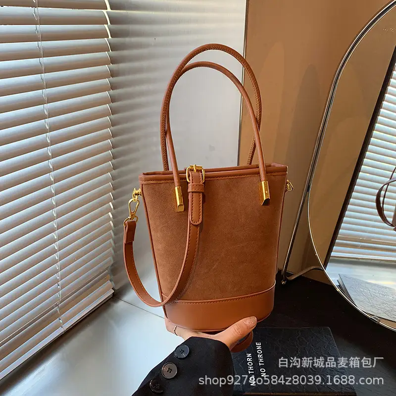 Retro Frosted Crossbody Bag Women Brown 2026 - Image 3
