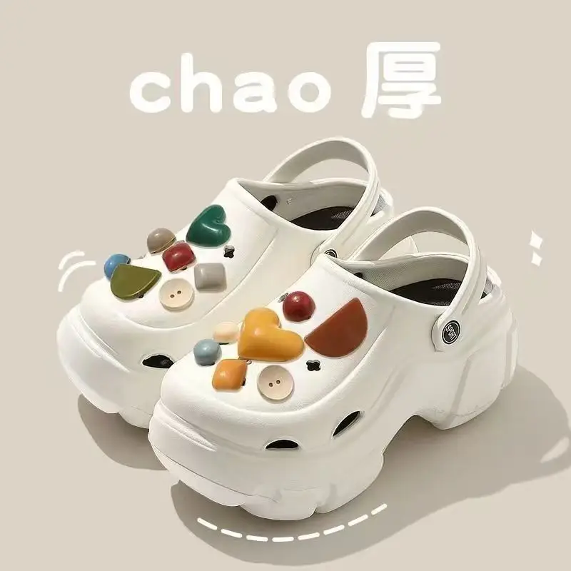 Women's White Cartoon Clogs Summer Sandals Non-Slip Anti-Odor
