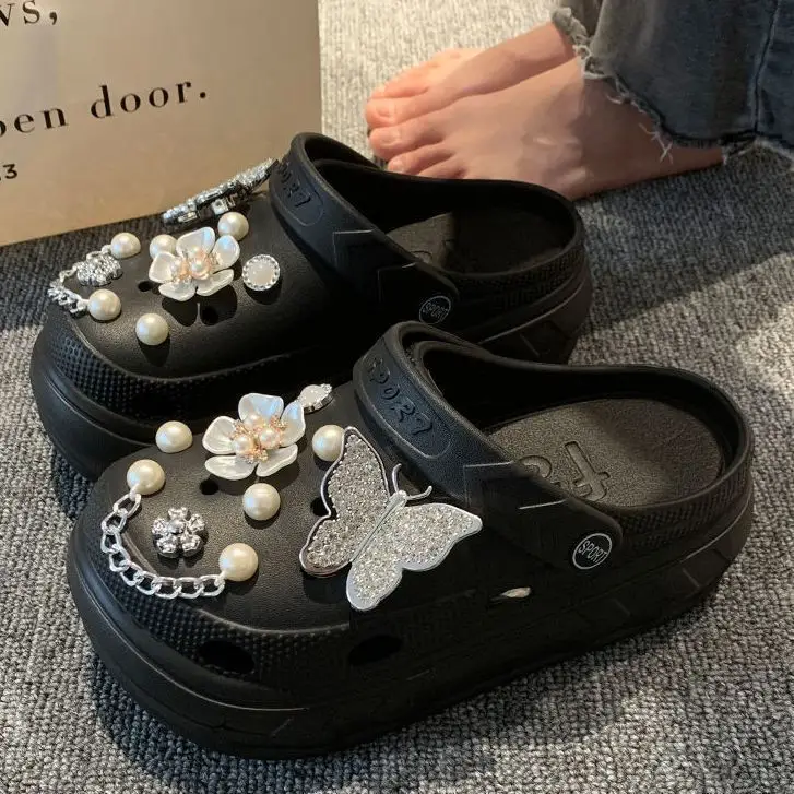 Sweet and Cool Style Perforated Shoes for Women, Summer 2026 New Model, Korean Fashion, Ultra-Comfortable, Fresh and Lightweight for Going Out