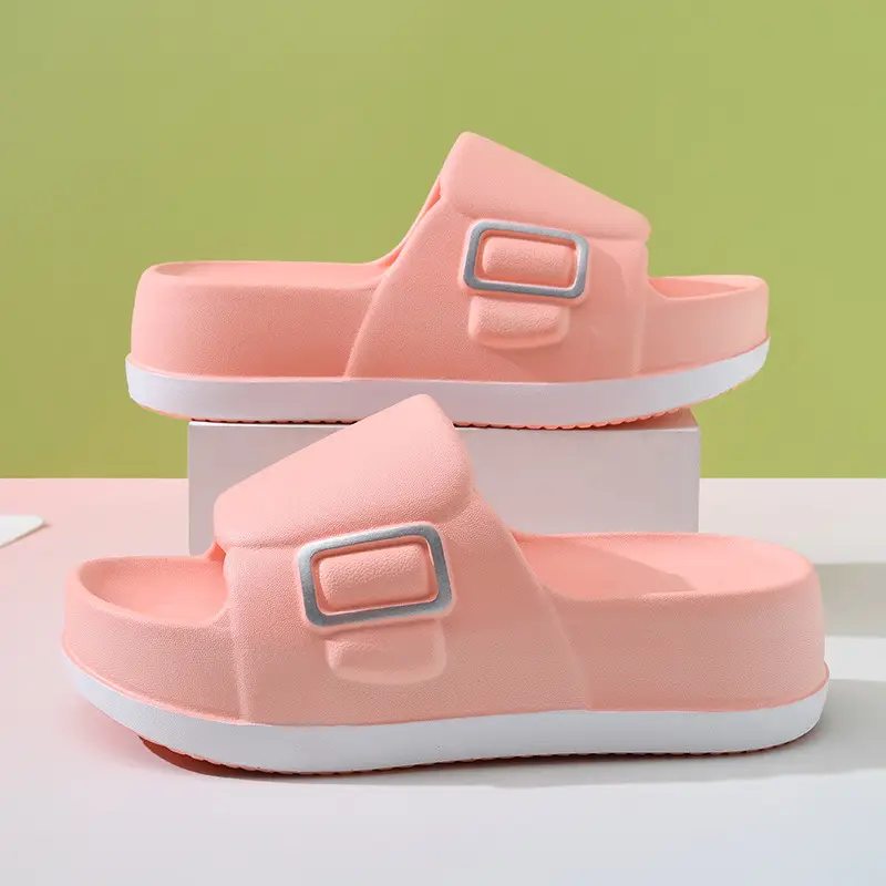 Sandals Non-slip Breathable Thick Bottom Elevated Eva Shit-like Summer One-word Slippers for Women - Image 4
