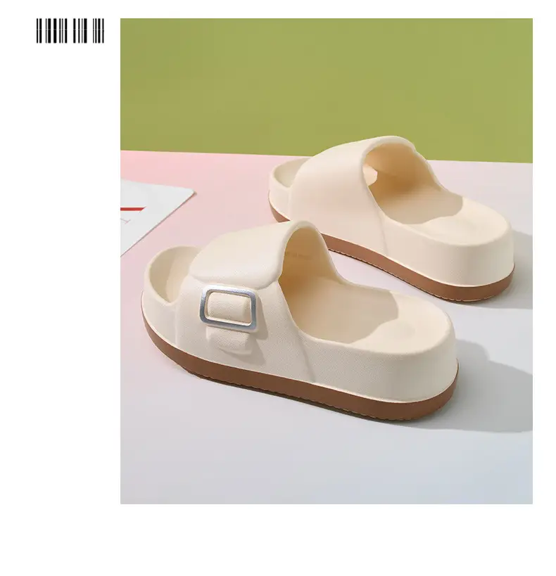 Sandals Non-slip Breathable Thick Bottom Elevated Eva Shit-like Summer One-word Slippers for Women — feature 11