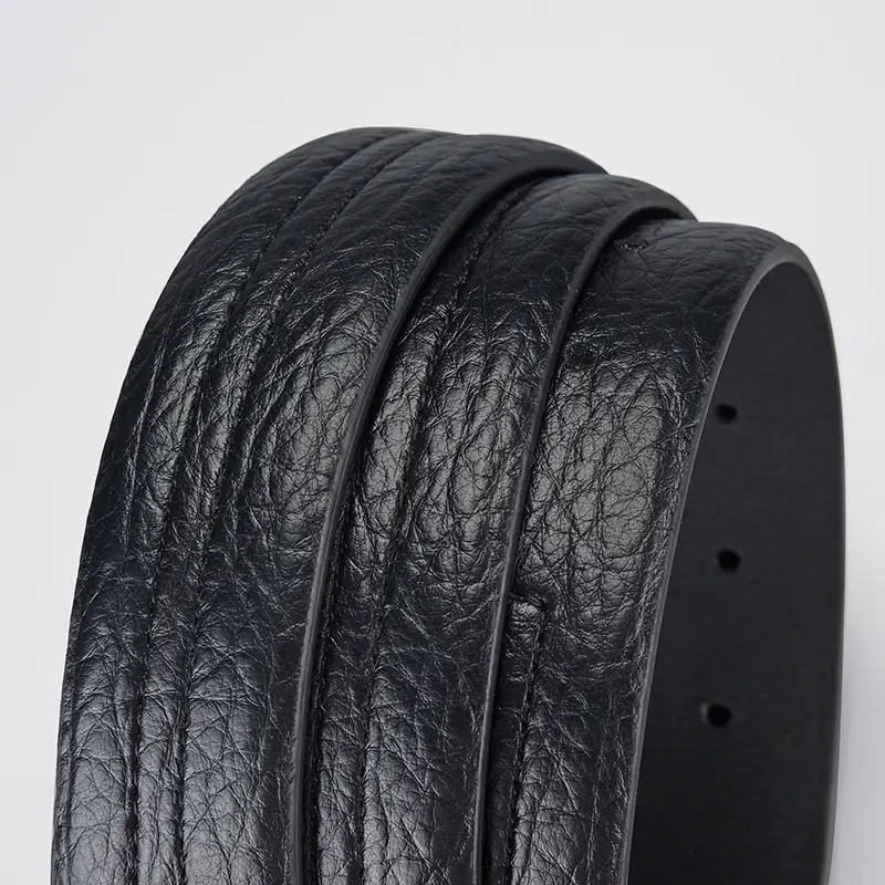Men's Brown Leather Belt with Silver Buckle - Image 7