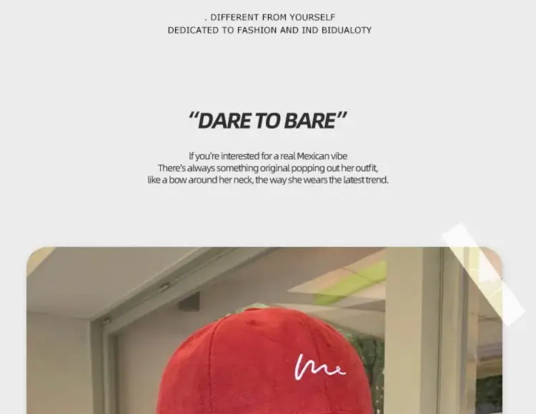 Women's White Me Embroidered Big Head Cap 59-65 — feature 2
