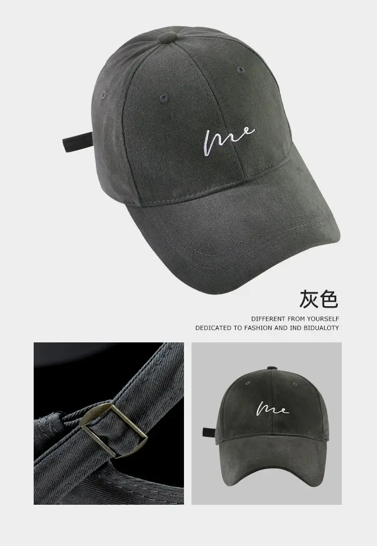 Women's White Me Embroidered Big Head Cap 59-65 — feature 30