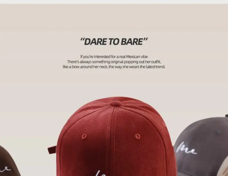 Women's White Me Embroidered Big Head Cap 59-65 — feature 7