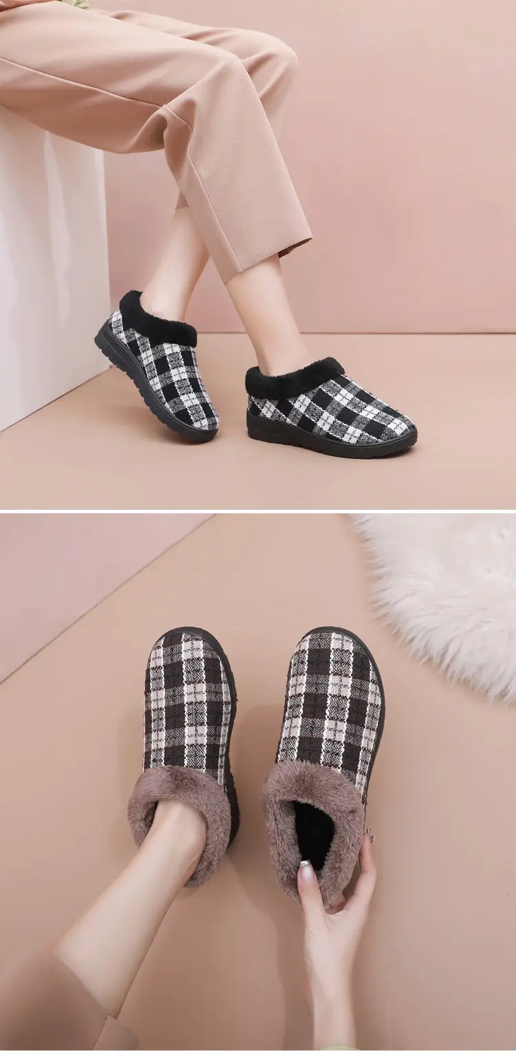 2026 Winter New Style Warm Fleece-Lined Cotton Shoes for Women, Non-Slip, Comfortable, Soft-Soled Home Shoes for Middle-Aged and Elderly Mothers — feature 8