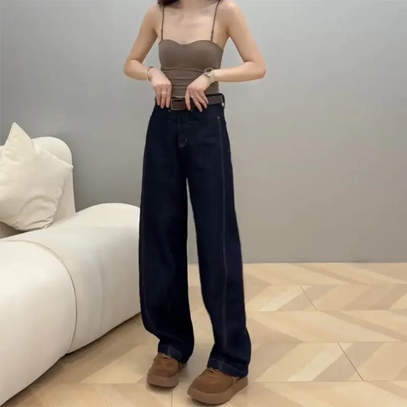 Women Slim Wide Leg Jeans Fall 2025 Large