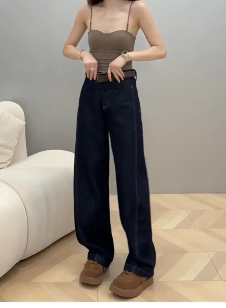 Women Slim Wide Leg Jeans Fall 2025 Large — feature 11