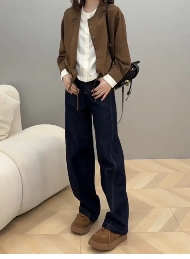 Women Slim Wide Leg Jeans Fall 2025 Large — feature 13