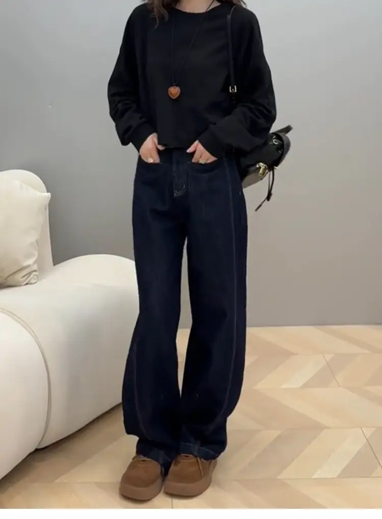 Women Slim Wide Leg Jeans Fall 2025 Large — feature 15