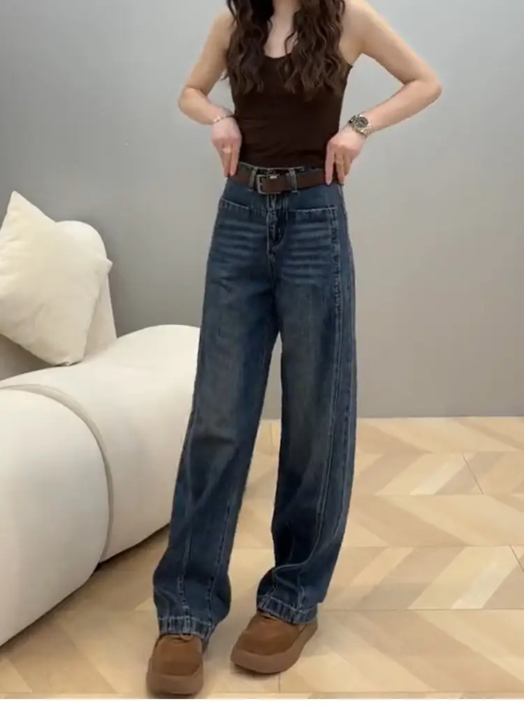 Women Slim Wide Leg Jeans Fall 2025 Large — feature 18