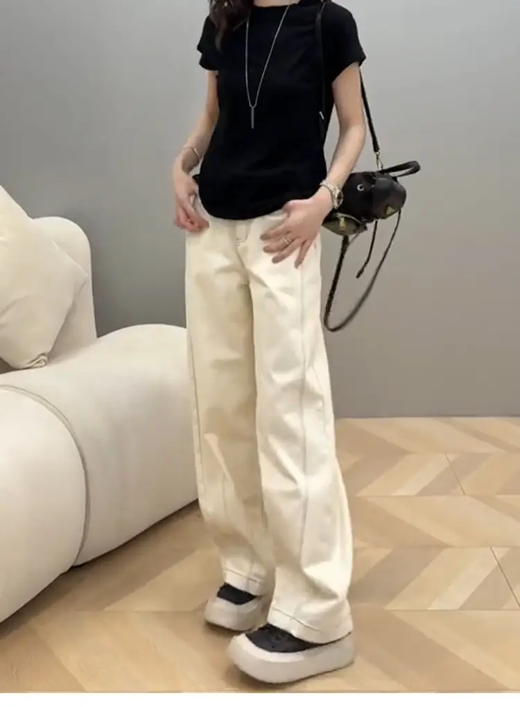 Women Slim Wide Leg Jeans Fall 2025 Large — feature 22
