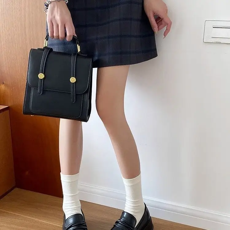 Black Retro British Style Women's Leather Shoes 2024 - Image 4