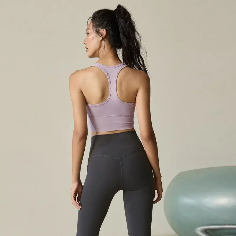 Women's Fixed Cup Yoga Bra Back Support Summer 2025 - Image 3