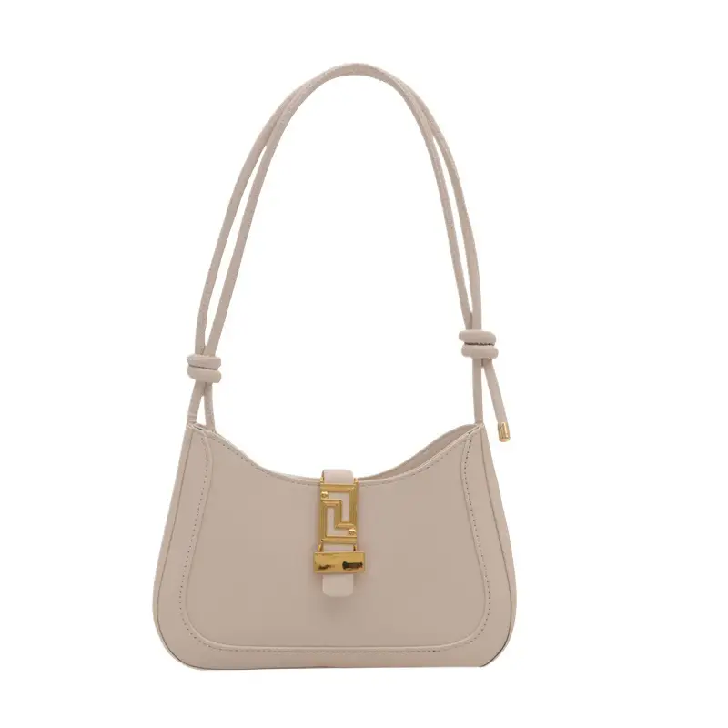 Vintage Women's Shoulder Bag with Gold Clasp 2026