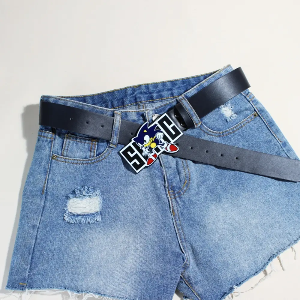 Sonic Kid Belt with Rivet Decor for Women — feature 2