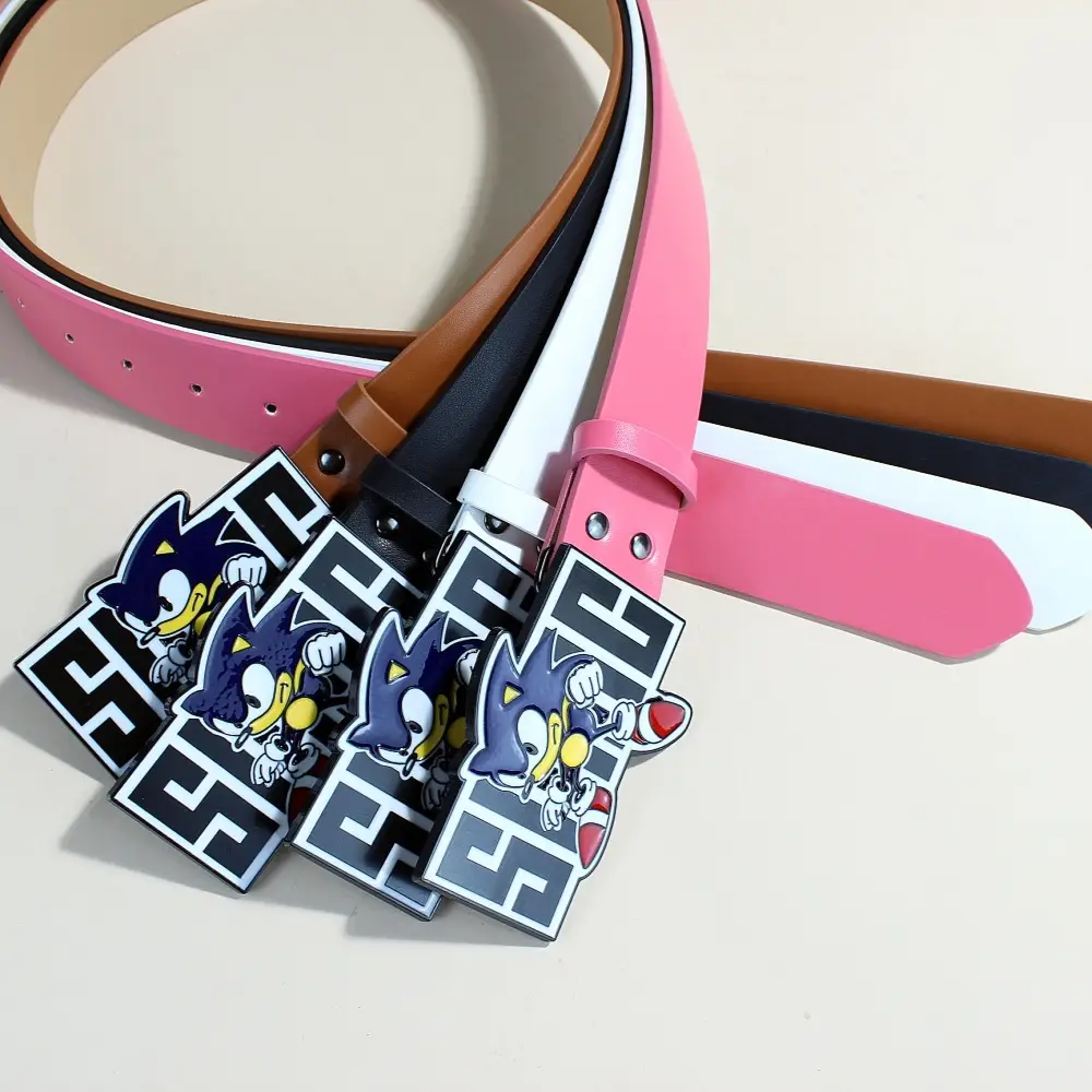 Sonic Kid Belt with Rivet Decor for Women — feature 4