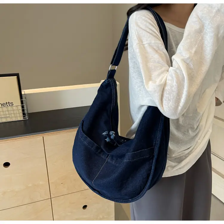 Retro Denim Shoulder Bag for Women Casual Commute — feature 13