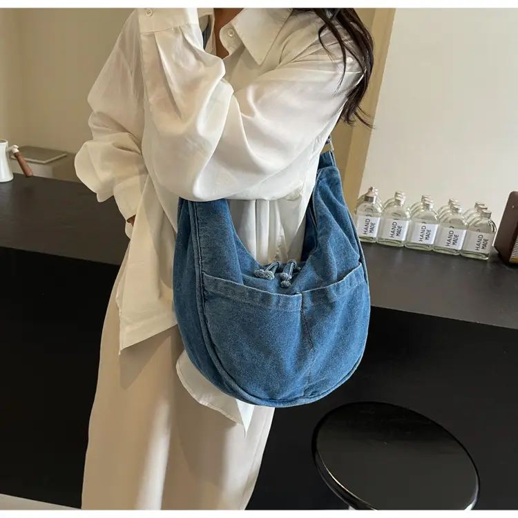 Retro Denim Shoulder Bag for Women Casual Commute — feature 15