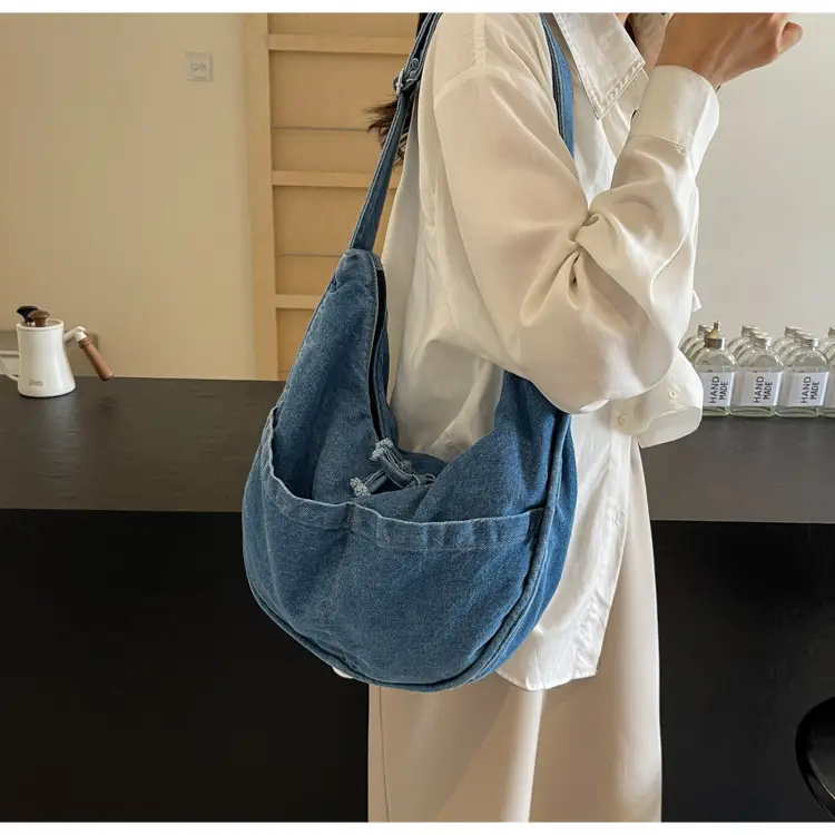 Retro Denim Shoulder Bag for Women Casual Commute — feature 16