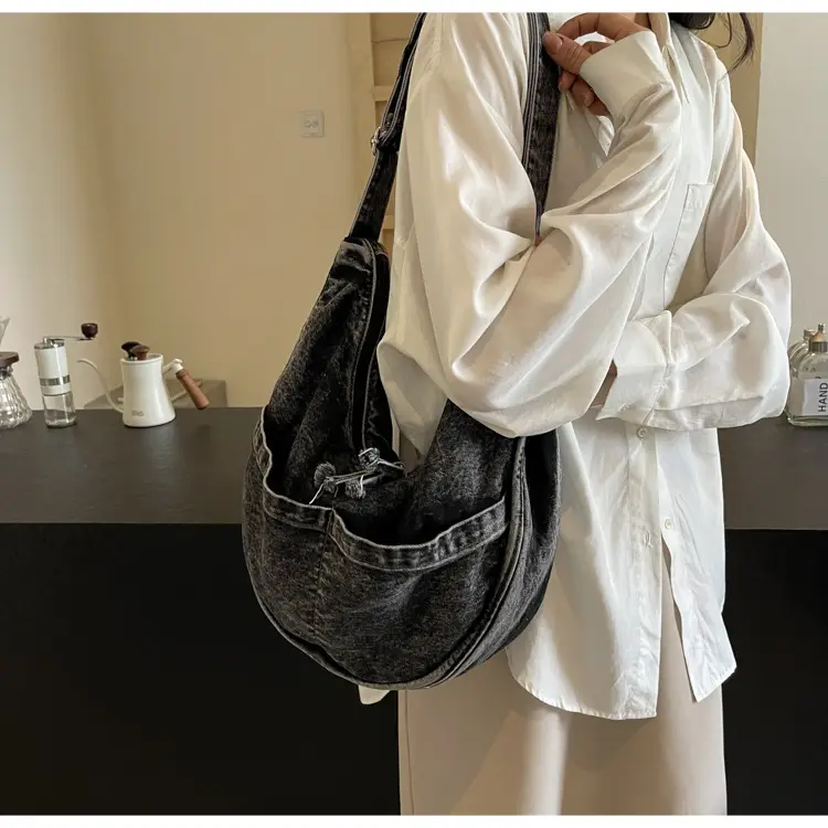 Retro Denim Shoulder Bag for Women Casual Commute — feature 18