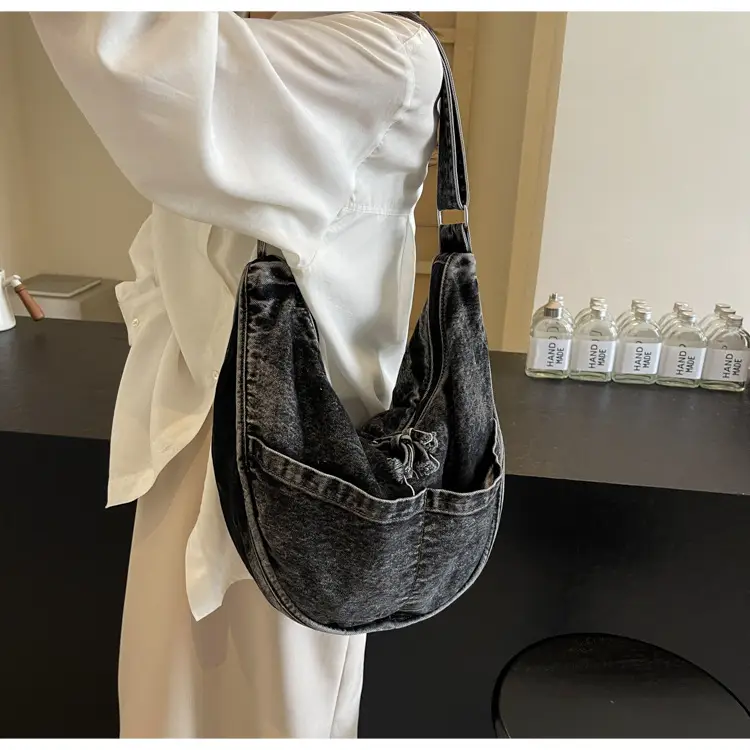 Retro Denim Shoulder Bag for Women Casual Commute — feature 20