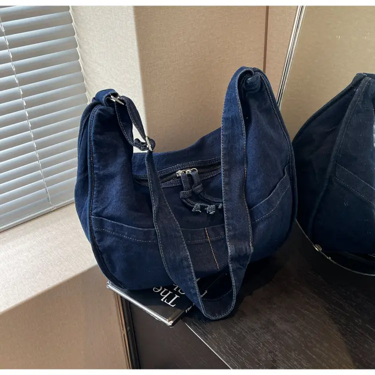 Retro Denim Shoulder Bag for Women Casual Commute — feature 21