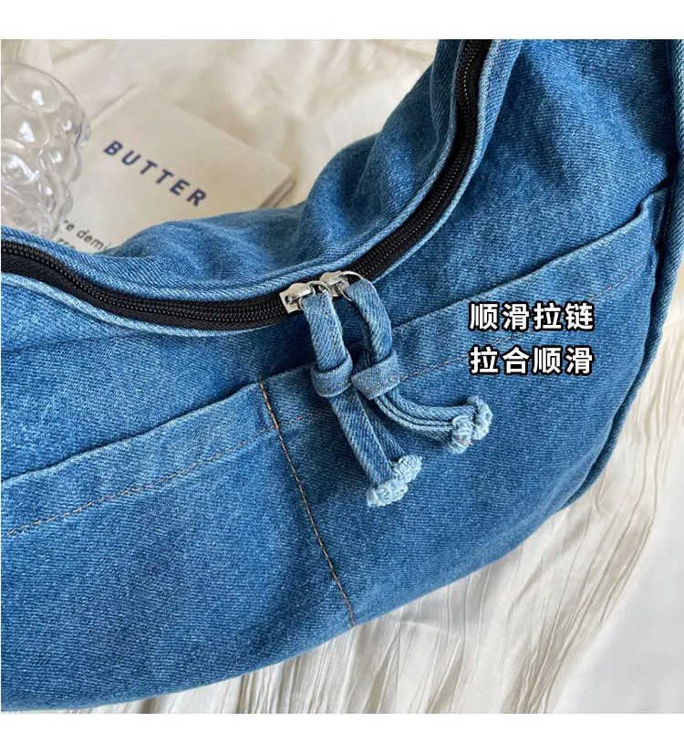 Retro Denim Shoulder Bag for Women Casual Commute — feature 5
