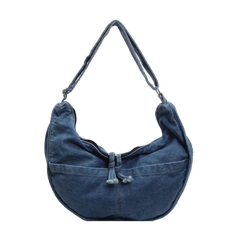 Retro Denim Shoulder Bag for Women Casual Commute - Image 2