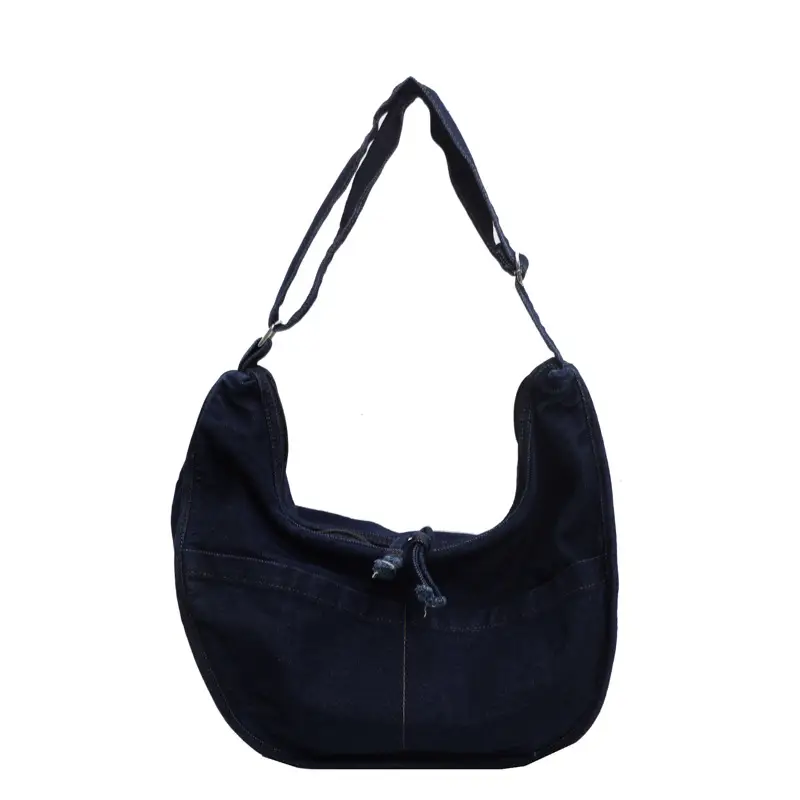 Retro Denim Shoulder Bag for Women Casual Commute - Image 3