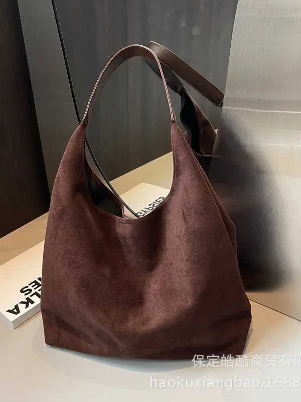Women's 2-Piece Tan Suede Tote & Wallet Set - Image 6