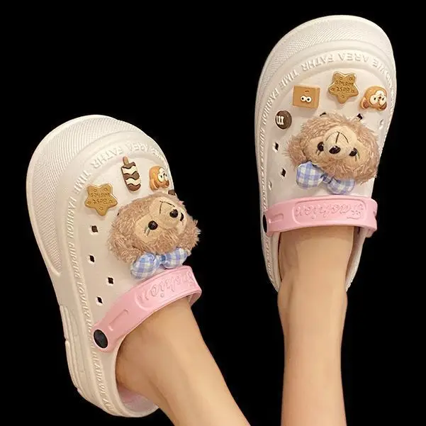 Women Pink White Bear Clogs Slip-On Comfort - Image 5