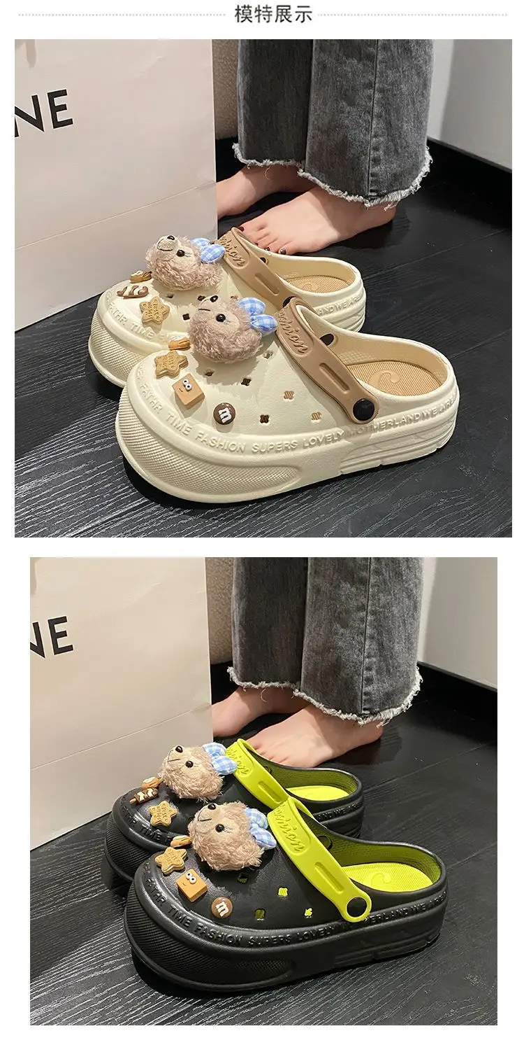Women Pink White Bear Clogs Slip-On Comfort — feature 12