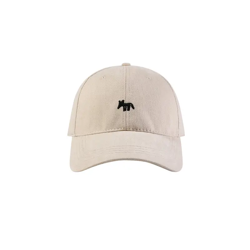 Women's Fox Embroidered Beige Baseball Cap - Image 17