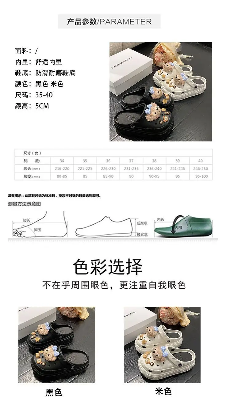 Cute Cartoon Clogs Women 2024 Summer Non-Slip — feature 25