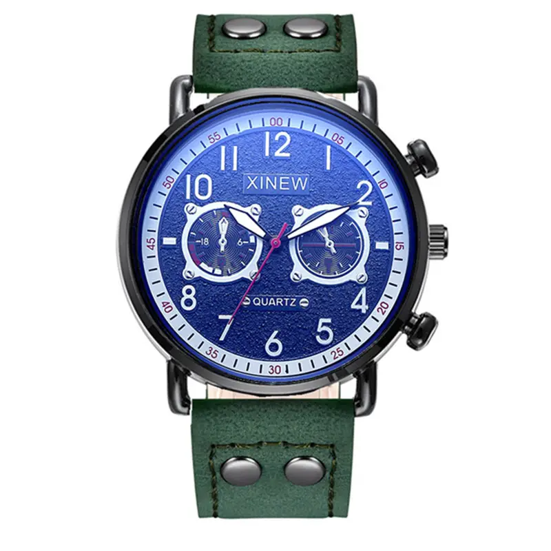 Xinew Men's Green Quartz Chronograph Watch - Image 8