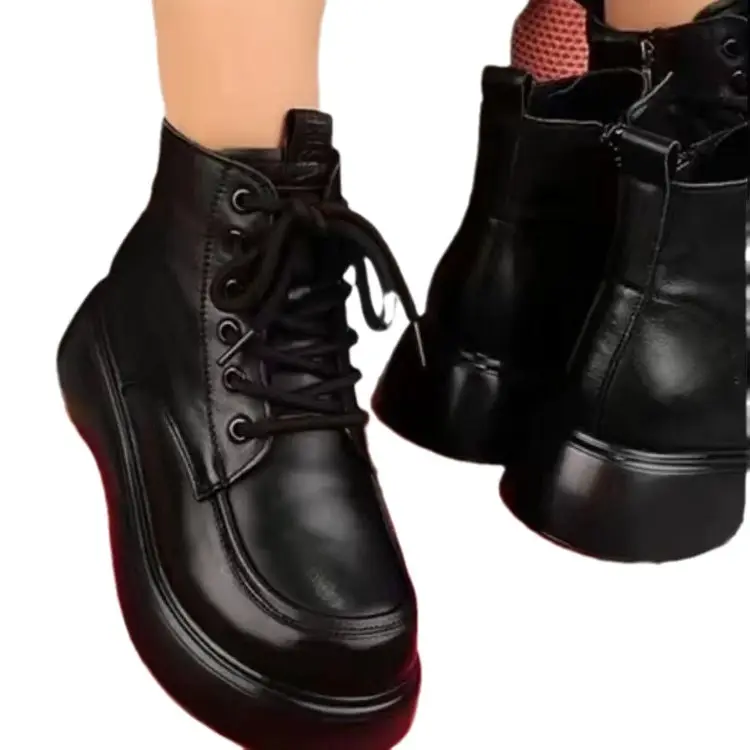 2024 Winter Women's Fleece-Lined Black Boots - Image 6