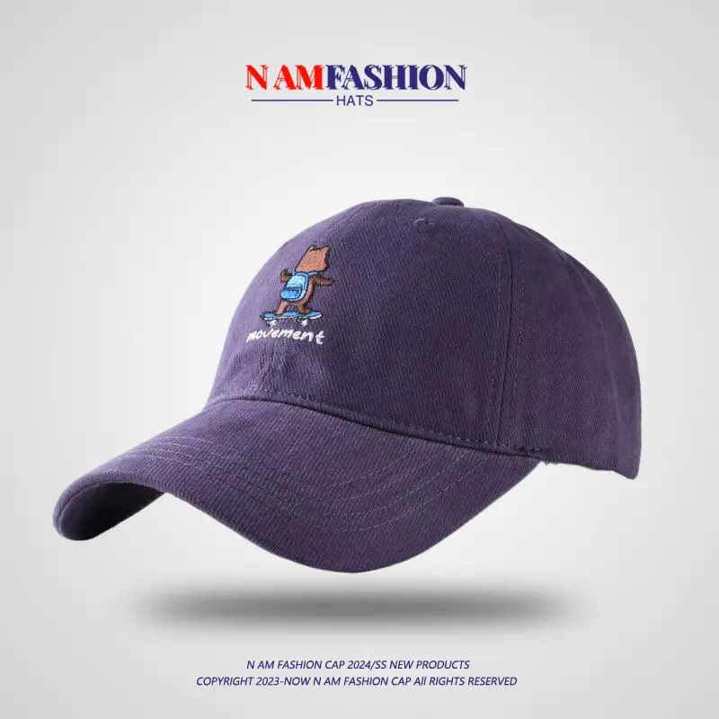 Women's Gray Cartoon Cap Spring Summer Ins - Image 7