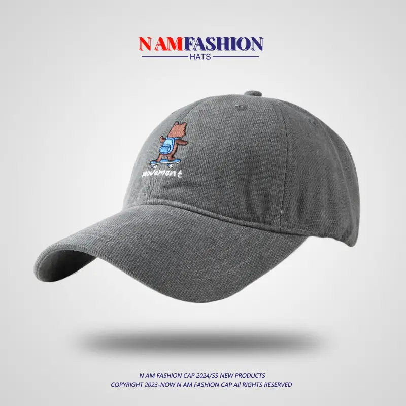Women's Gray Cartoon Cap Spring Summer Ins - Image 9