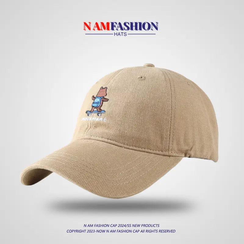 Women's Gray Cartoon Cap Spring Summer Ins - Image 3