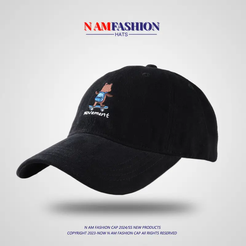 Women's Gray Cartoon Cap Spring Summer Ins - Image 4