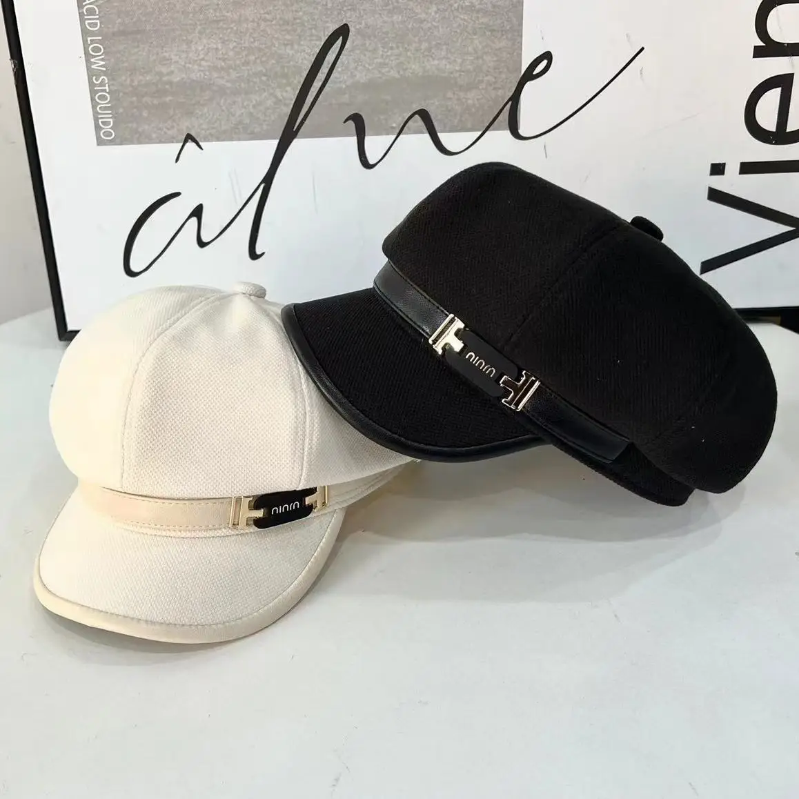Women's Winter Cap Tan Brown Retro Style - Image 5